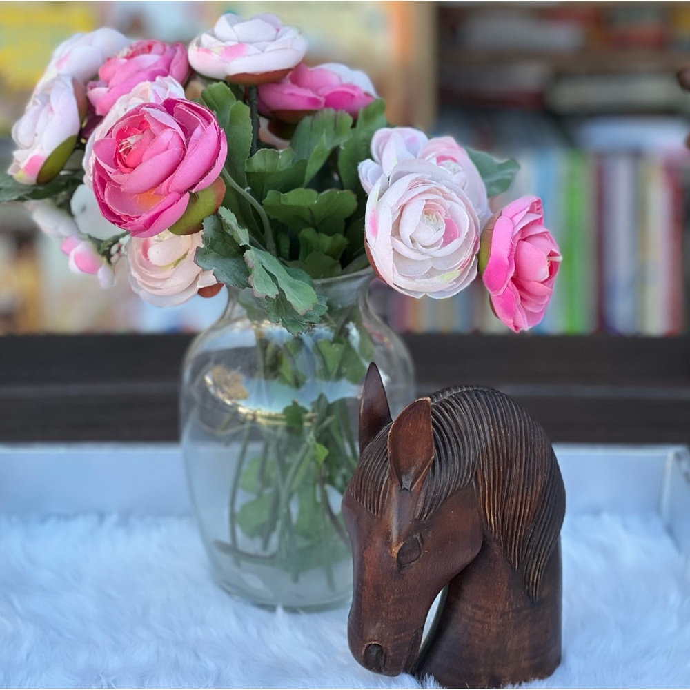 Vintage Hand Carved Wooden Horse Head Figure
